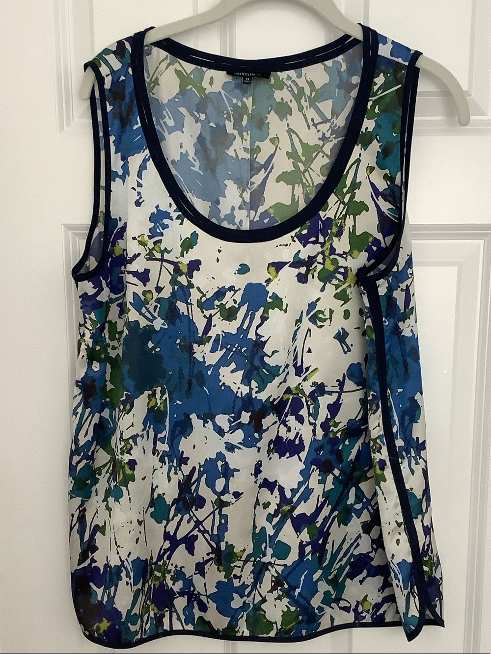 Lafayette 148 New York Blue, Green & Navy Abstract-Print Tunic